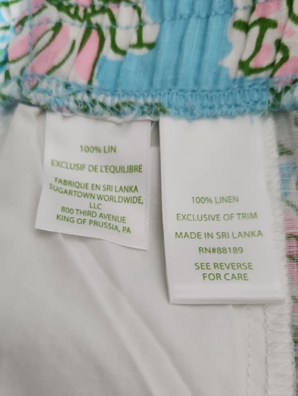 NWT Lilly Pulitzer Elodey Linen Short. Size XL - Picture 7 of 8